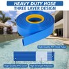 2" x 100 Ft Pool Backwash Hose, Blue Heavy Duty