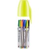 BIC Megatubo 20 Pcs Colorful Crystal Ballpoint Pens (1mm Tip)