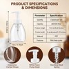2 dispenser di sapone ovali vuoti da 250 ml, in