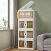 Stackable Storage Bins with Lids Portable and Lockable Organizer with