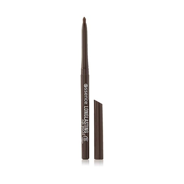 Essence Long-Lasting Eye Pencil, Kajal, 18 Hour Hold, Waterproof, No. 02 Hot Chocolate, Brown, Defining, Long-Lasting, Vegan, Waterproof, Microplastic Particles Free (0.28 g)