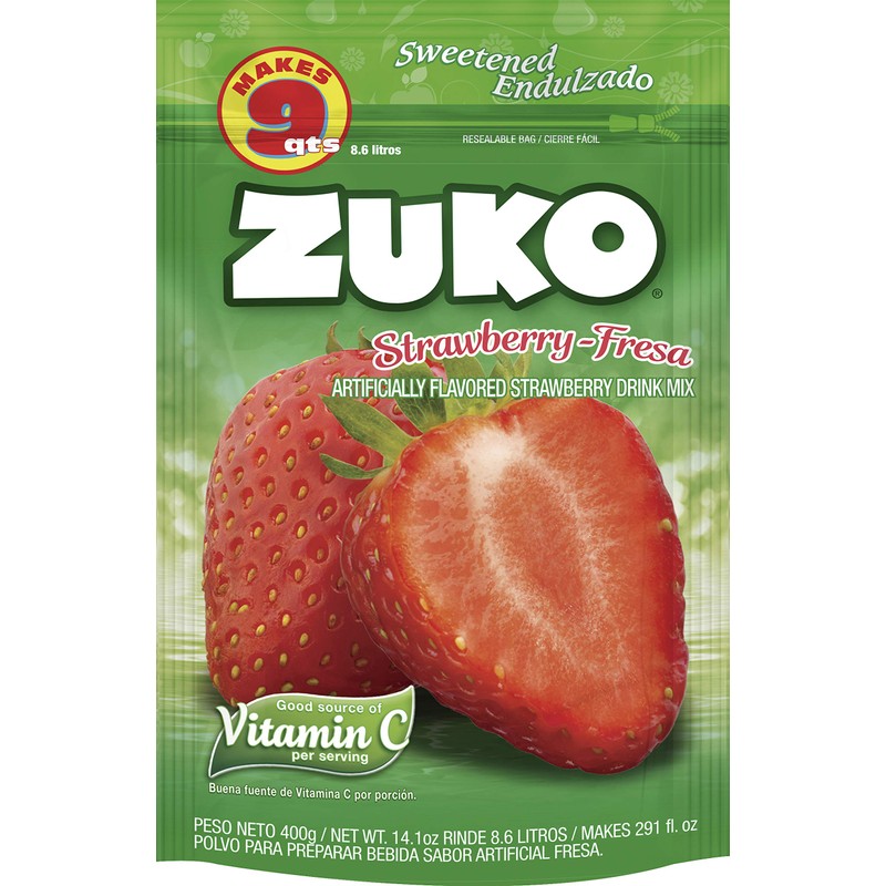 Zuko Strawberry Instant Powder Drink | Family Pack | No