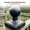 Decorex Hardware Cast Aluminum Pineapple Post Cap – Black Powder