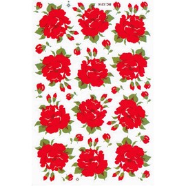 Rose Design Flowers Plants Colour Craft Party Sticker 17-Piece 1 Blade 270 mm x 180 mm Sticker