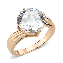 YourJewelleryBoxLadies solitaire ring rose cz cubic zirconia 7 carat big bold sparkling new 3785 (L)