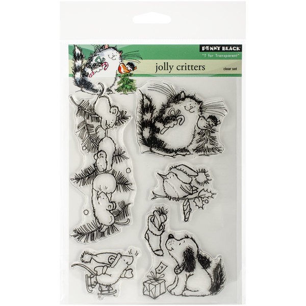 Penny Black 30-264 Decorative Rubber Stamps, Jolly Critters