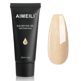 AIMEILI Nail Extension Gel 30 ml Glitter Acrylic Nail Extension Builder Nail Gel Glitter Nail Extension Gel Nail Enhancement Gel 052