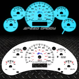 HIPER Indiglo Glow Gauge+harness White Dash For 98-02 Chevy S10 Blazer Jimmy No Tach