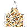 TOBGBE Orange Gifts Idea Tangerine Adjustable Apron With Pockets For