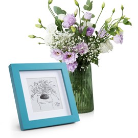 Casa Chic Wooden Photo Frame for Collage, Real Glass Photo Frame, 18 x 18 cm, Large Frame Standing or for the Wall, Vertical and Horizontal Use, Large Mount