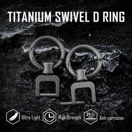 KeyUnity KA36L Titanium Side Print Keychain, Minimalist Keychain with Quick Release for Carabiner, Car Keys and House Keys