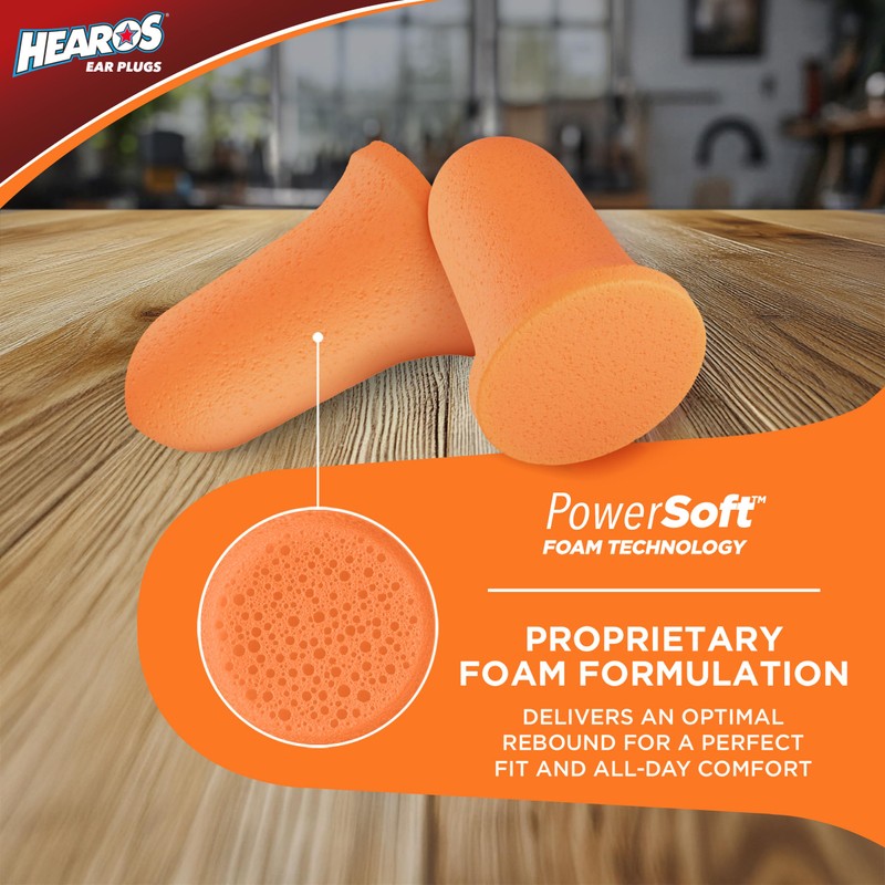Hearos Advanced Protection Ear Plugs, Foam NRR 32, 10 Pair,
