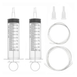 Syringe 100 ml with Hose Liquid Syringe for Laboratory, Industry, Pet Feeding and Plant Watering (100 ml)