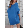 PRETTYGARDEN Women Casual V Neck Mini Sweater Dresses Batwing Long