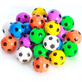SHATCHI 32MM Bouncy Jet Balls Footballs Colourful Birthday Party Fillers Boys Girls School Prizes Loot Bag Piñata Toys, Assorted, 50pcs