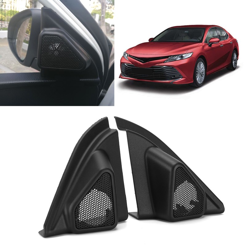 2pcs Car Door Tweeter Speaker Cover Trim Loudspeaker Decor Replacement