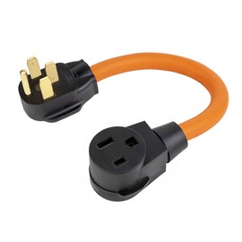 1.5-Feet Nema 14-50P to 6-50R Adapter Cable 250V Heavy Duty STW 8AWG 6-50 Welder Adapter, 50Amp 4-Prong Blade to 3-Prong 6-50 Female Adapter, 50A Dryer 14-50P to Welder 6-50R 50A
