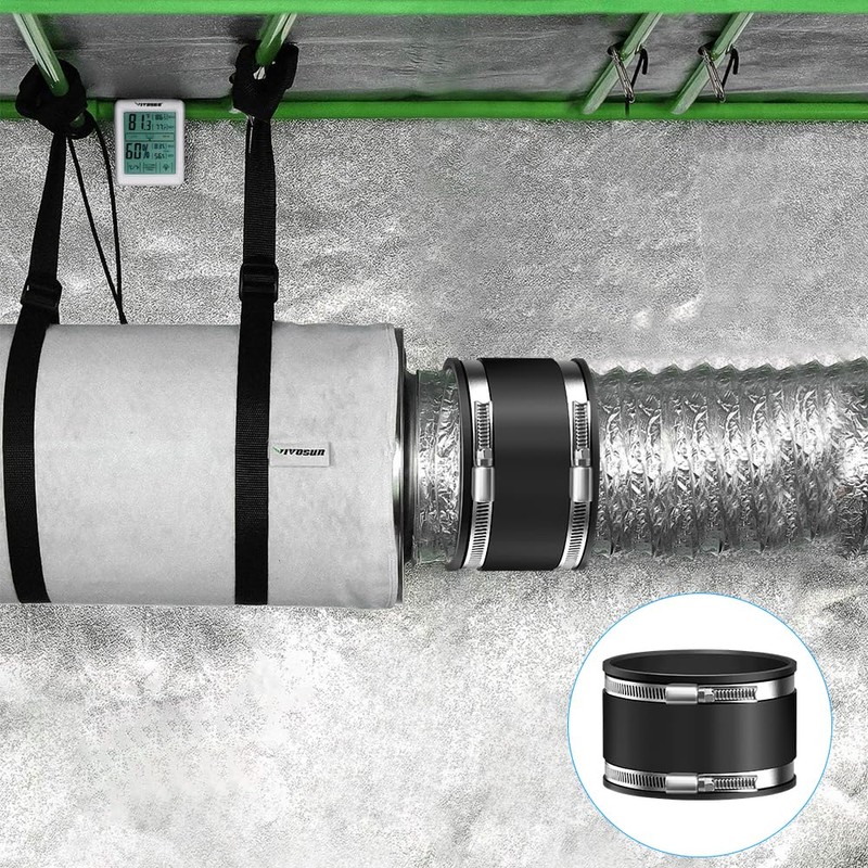 CLIUNT Flexible Rubber Sleeve 100 mm, Flexible Rubber Coupling, Flexible
