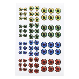 PATIKIL Fishing Lure 5D Eyes 6mm/8mm/10mm, 3 Set Waterproof Artificial Fish Eye Fly Tying Lures Crafts Tackle Accessory for Fishing Baits DIY, Multicolored