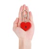 VeYocilk 10 PCS Red Love Lock Heart Shaped Lock Cute