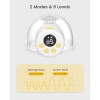 Mumeasy Wearable Electric Breast Pump 9-Levels LCD Display Smart Timing