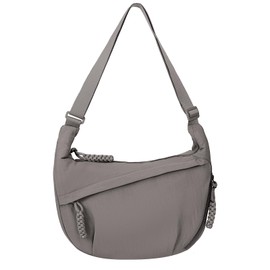 TIAASTAP Half Moon Shoulder Bag Nylon Large Crossbody Bag Shoulder Bag Women Half Moon Bag Slouchy Bag Hobo Bag Bum Bag Cross Bag Women's Shoulder Bags, Grey0