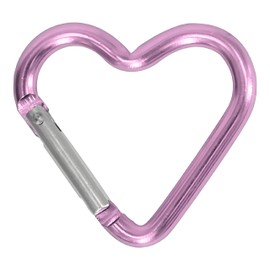 Heart Carabiner Clip, Lightweight Aluminum Alloy Keychain Clips with Locking Snap Hooks, Backpack Clips for Outdoor Travel Hiking Camping Accessories,Cute Keychain