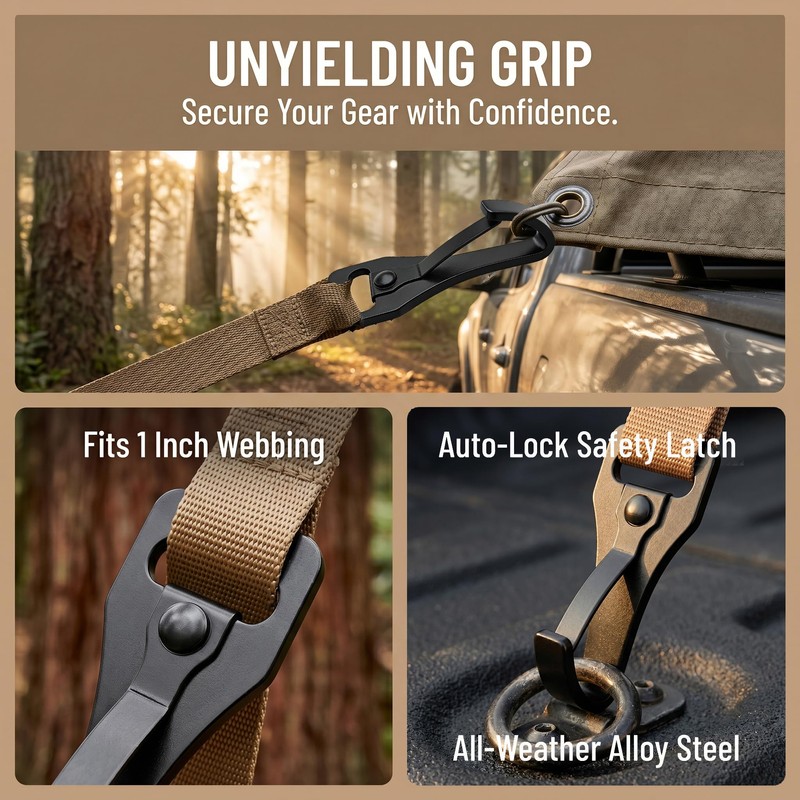 Mi PupJoy 2Pcs Metal Strap Spring Snap Hook, Dog Seat