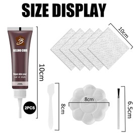 JCOTCL Leder Reparatur Set, Kunstleder Reparaturset, Lederreparatur Creme, für Autositze,Sofas, Lederjacke,Schuhe,Gürtel Kratzer,Löcher Gürtel Schuhe Kunstleder Kratzer Risse(Coffee)