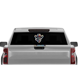Texas Cowboy Skull Holographic Decal Sticker 15" Window Windshield Bumper Fits Truck Car SUV Texas State Flag Texan Style A