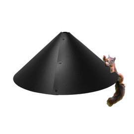 Squirrel Baffle for Bird Feeder Pole, 19-Inch Bird Feeder Squirrel Proof, Baffle Guard, Pole Mount, 2 Pack, Black