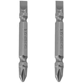 Utoolmart Magnetic Double Head Screwdriver Bits PH2/SL6, 1/4 Inch Hex Shank 2.56-inch Length S2 Power Tool 2Pcs