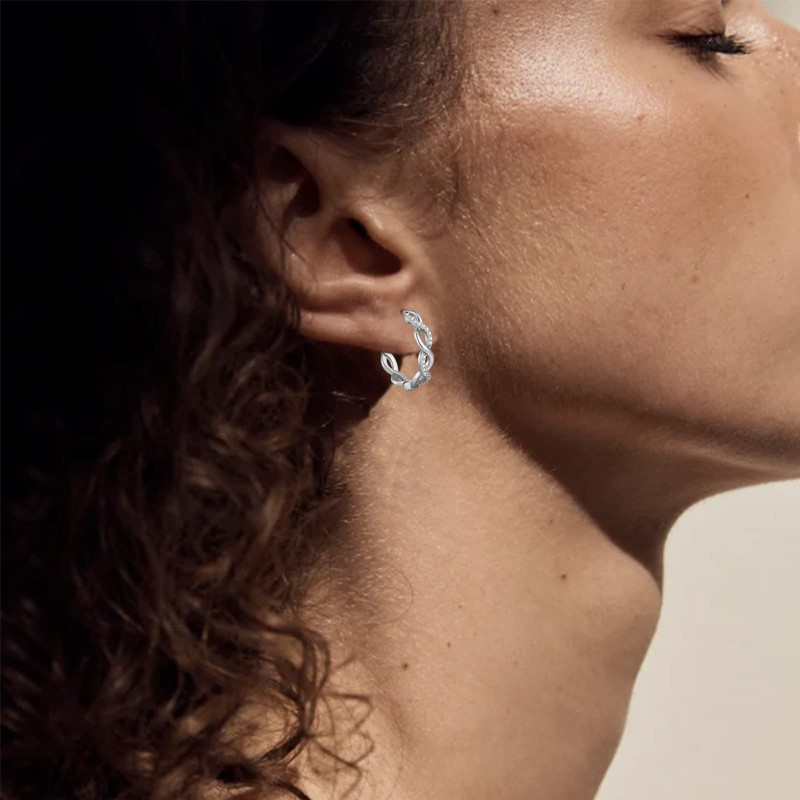 Senteria Silver Hoops Earrings for Women Hypoallergenic 925 Sterling Silver