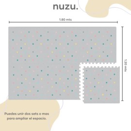 Nuzu Tapete Para Bebe Puntos De Colores Espacio Seguro Y