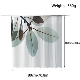 FAIRYGATE B9523 Shower Curtain Short Length Bathroom Curtain Waterproof Shower Curtain Anti Mould Washable Washable for Bath Includes 12 Shower Curtain Rings Polyester Fabric Quick Drying