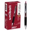 uniball 207 Retractable Gel Pens, Micro Point (0.5mm), Red