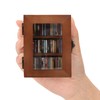 MACEVIA Shakeable Anxiety Bookshelf Decor, Ornament Miniature Bookshelf with 60PCS Mini Books, Shake Away Your Anxiety, Home Mini Library, Stress Relief Gifts for Book Lovers (Brown,3.75"*2.75"*2")