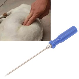 Gastric Dilation Trocar for Farm Animals, 3 Pieces, Stainless Steel, Dispensing of Stomach Emptying Needles, Veterinary Surgical Instruments, for Rumen Puncture in Cattle