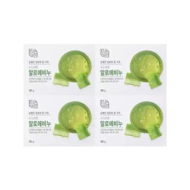 Mugunghwa [셀러허브]무궁화 자연미인 알로에비누 90g 4입 (S44359298) Seller Herb Mugunghwa Natural Beauty Aloe Vera Soap 90g 4-Pack [Single]