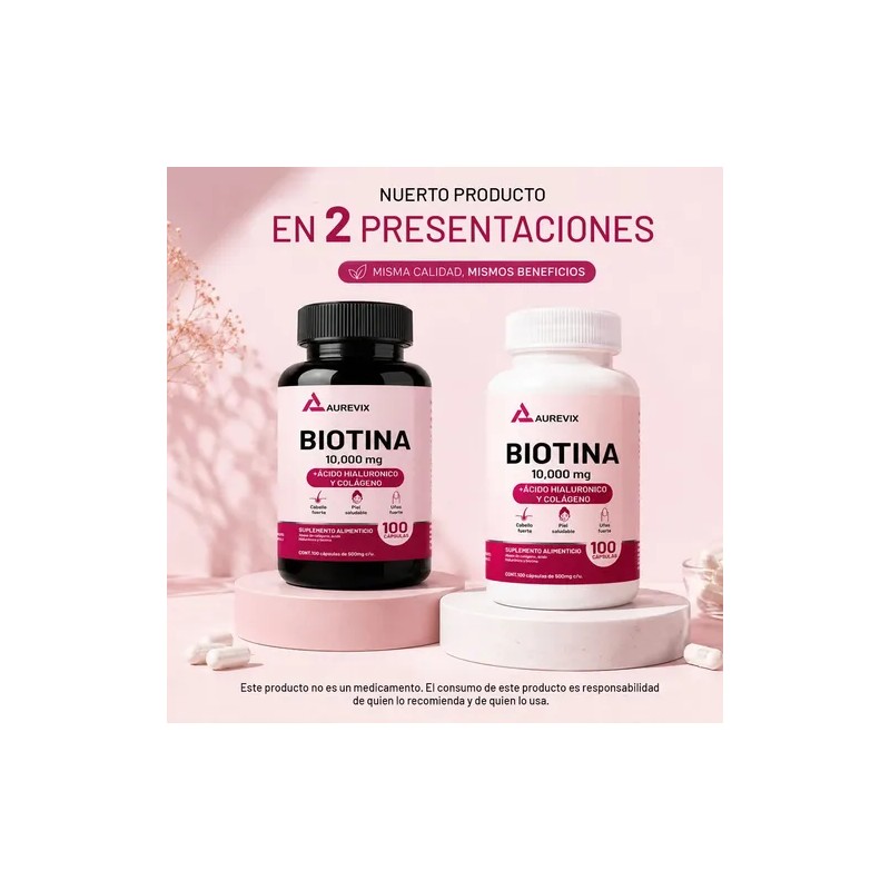 Aurevix Biotina 100 Capsulas