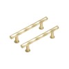JIASENBAO Brushed Gold Cabinet Pulls 3.78" Hole Center 5 Pack