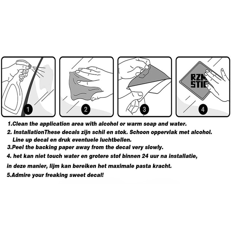 Calcomanía de vinilo reflectante para carenado de motocicleta, color rosa