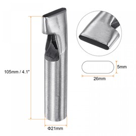 sourcing map Oval Hole Punch 5 x 26 mm Leather Hollow Cutter Oblong Punch Die for Bracelet Belt Watch Strap Leathercraft Work
