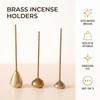 6Pcs Gold Mini Brass Incense Holder, Incense Cone Holder, Portable
