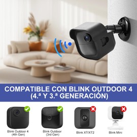 HAPEMEIN 3PCS Soporte de Cámara Ajustable de 360° Compatible con Blink Outdoor 4.ª Generación, Carcasa Resistente a la Intemperie con Sync Modul para Montaje en Pared Interior y Exterior