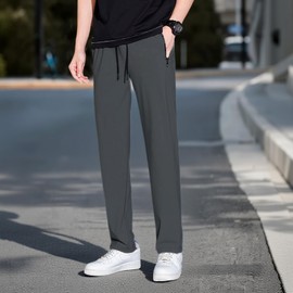 GRKZBKW Beeswan Pants, Stretch Sctive Summer Unisex Ultra Stretch Quick Drying Comfyfit Pants for Women Men (X-Large, Grey)