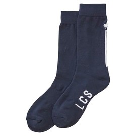 Coq Sportif Women's Socks, Regular Length, Vertical Line, Sporty, Antibacterial, Odor Resistant, NV00 (navy)