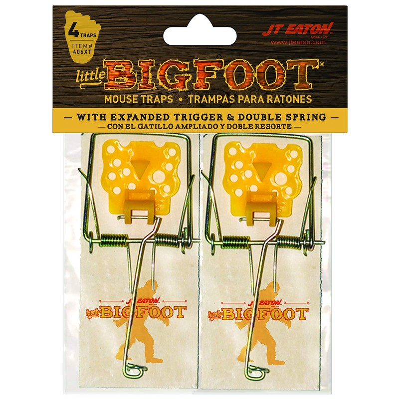 JT Eaton Little Bigfoot Mouse Snap Trap with Expanded Trigger,