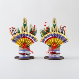 Kadomatsu New Year Ornament, Entrance Decoration, Figurine, 8.7 inches (22 cm), Pair