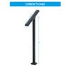 PICESA 1 Step Handrail for Outdoor Steps, Premium Aluminum Alloy